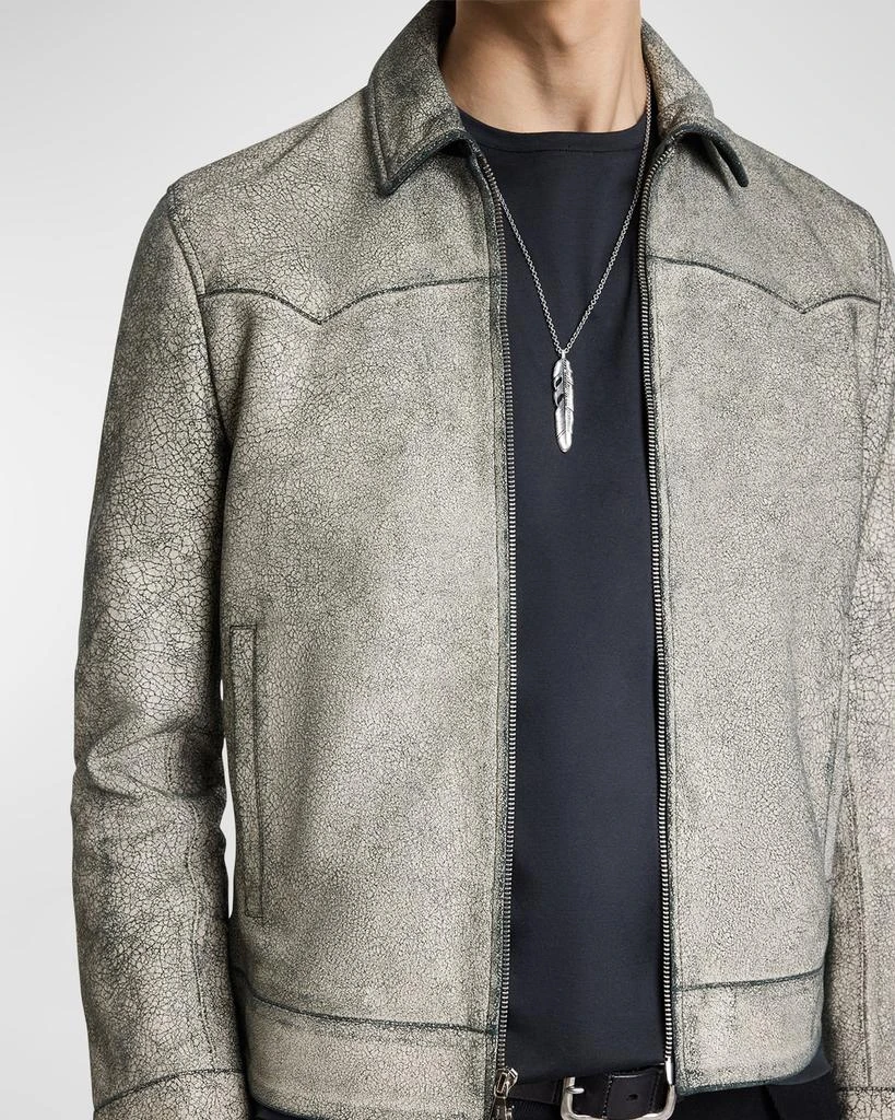John Varvatos Men's Weldon Western Sheepskin Jacket 5