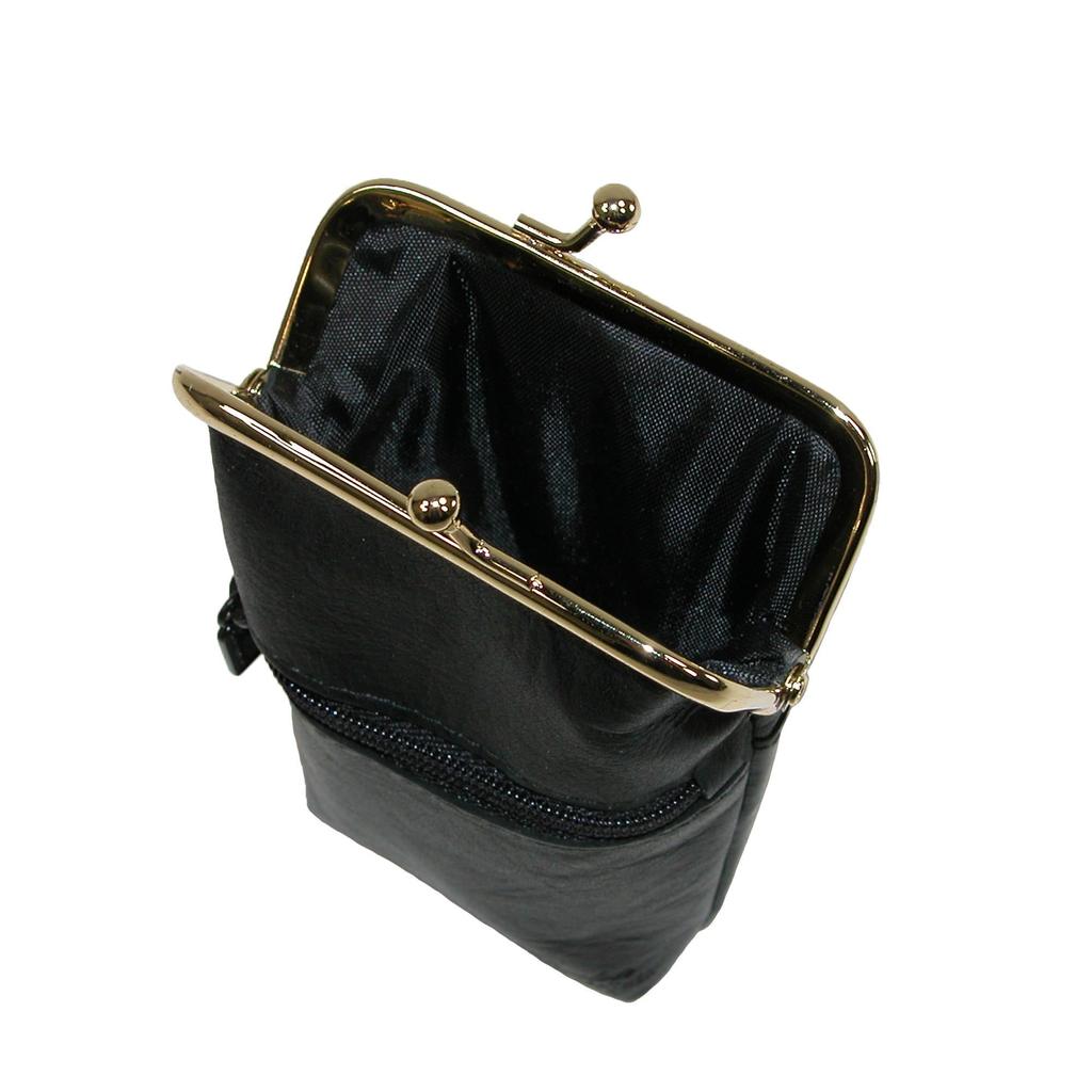 Buxton Women's Leather Framed Cigarette Case Wallet with Floral Emboss