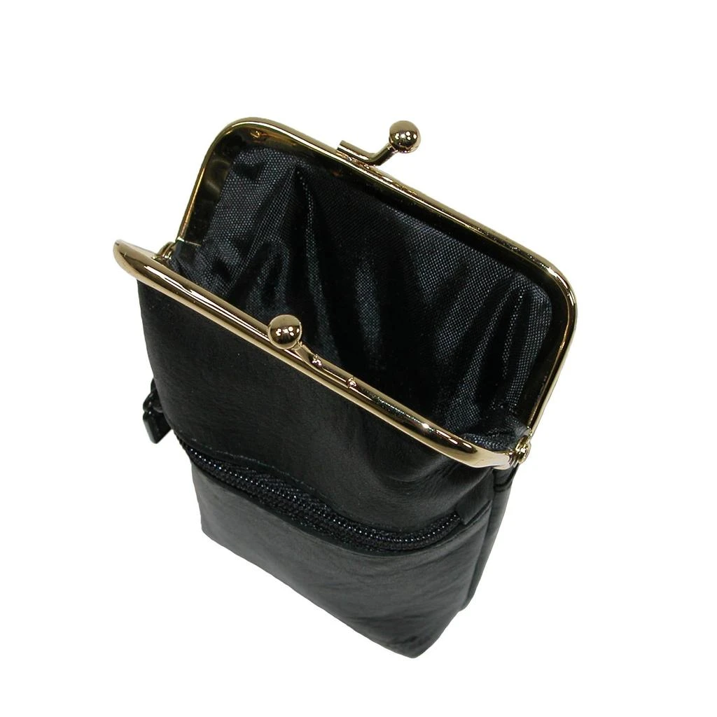 Buxton Women's Leather Framed Cigarette Case Wallet with Floral Emboss 2