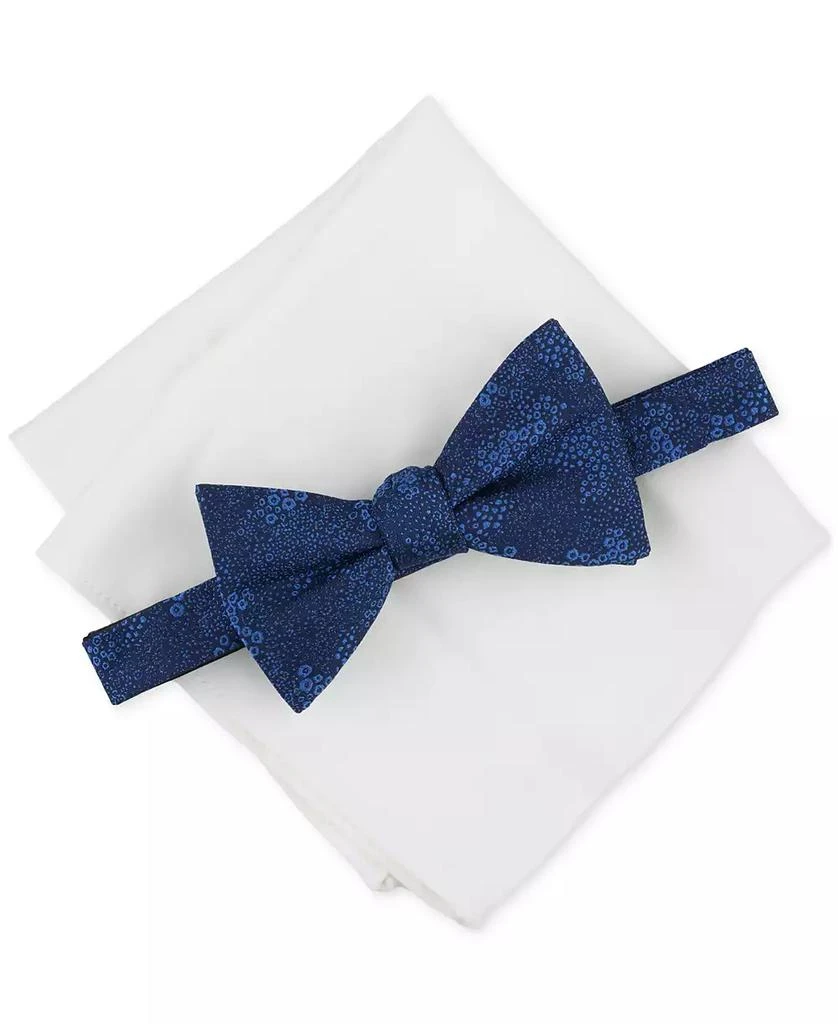 Bar III Men's Glendale Floral Bow Tie & Solid Pocket Square Set, Created for Macy's 1