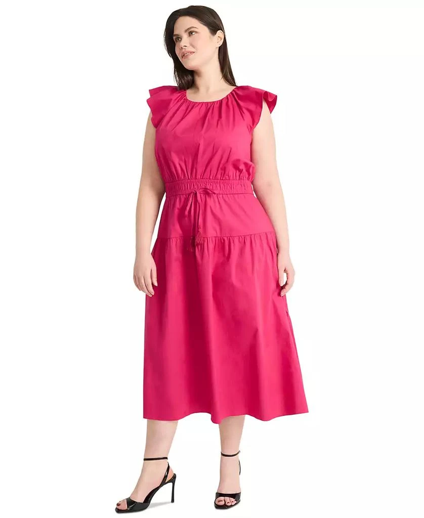 Maggy London Plus Size Cinched-Waist Midi Dress 2