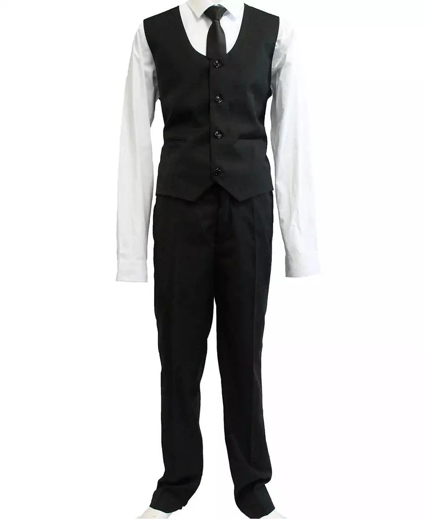 Perry Ellis Big Boy's 5-Piece Shirt, Tie, Jacket, Vest and Pants Solid Suit Set 2