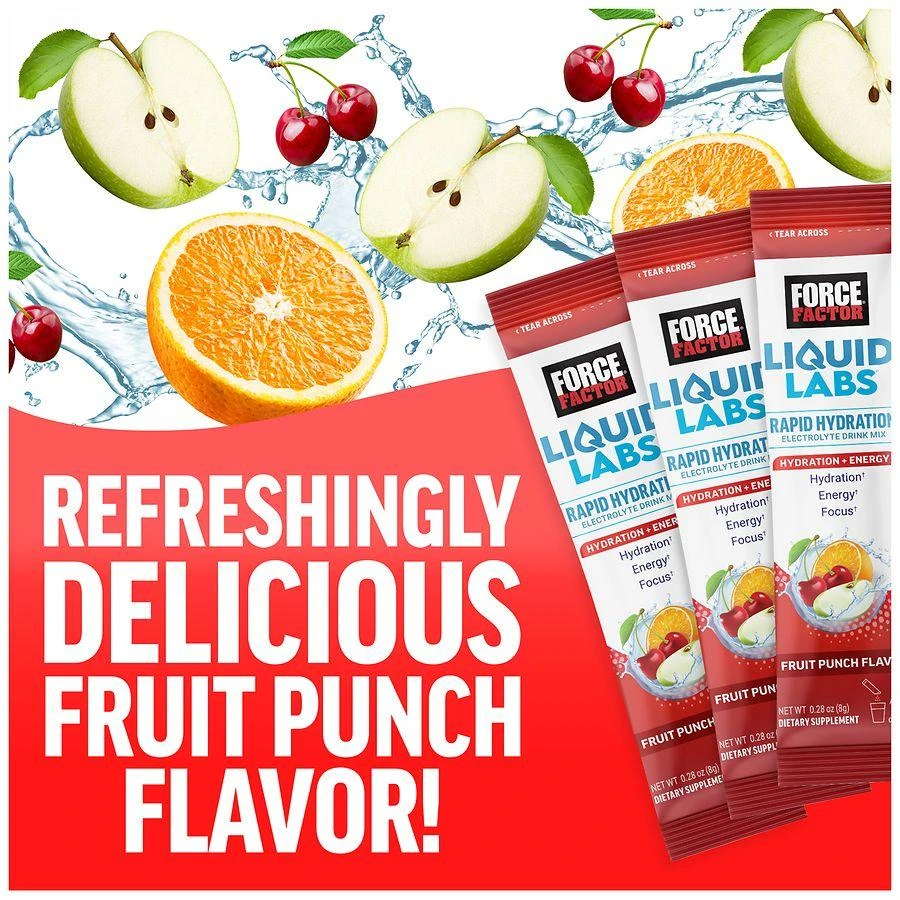 Force Factor Energy, Rapid Electrolyte Drink Mix Fruit Punch 7