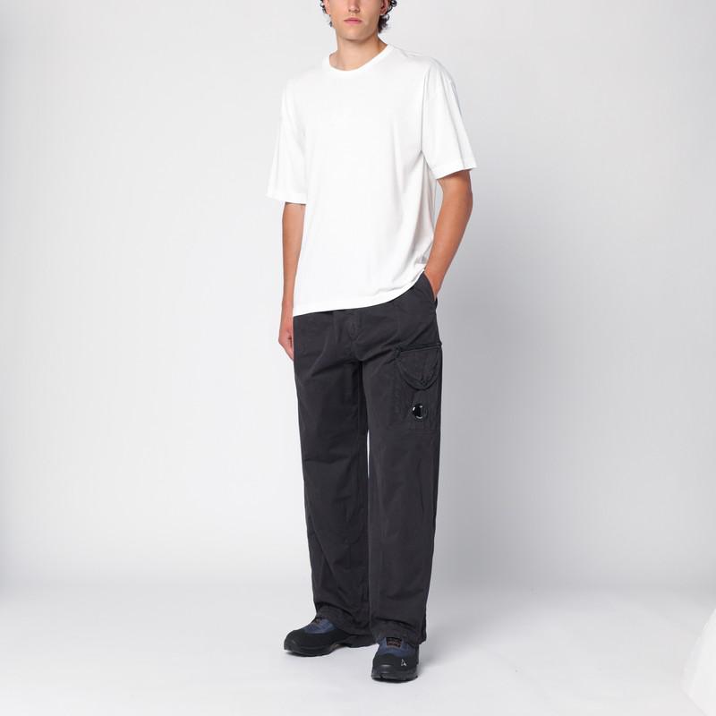 C.P. Company Black washed cotton cargo trousers