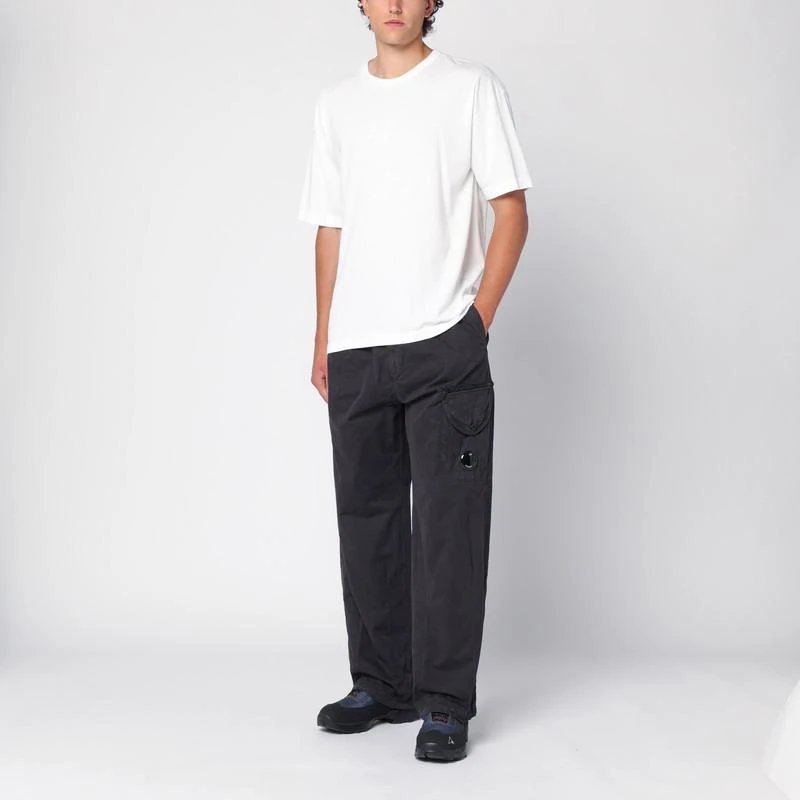 C.P. Company Black washed cotton cargo trousers 3