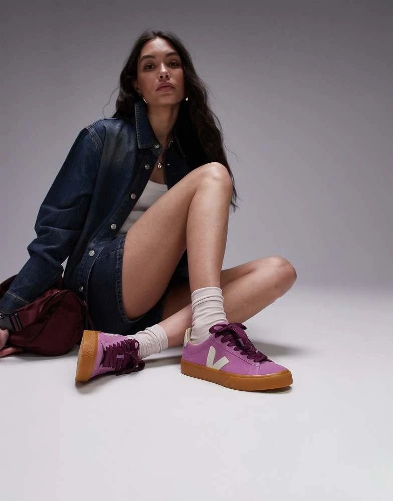 Veja VEJA Campo bold suede trainer in pink 1