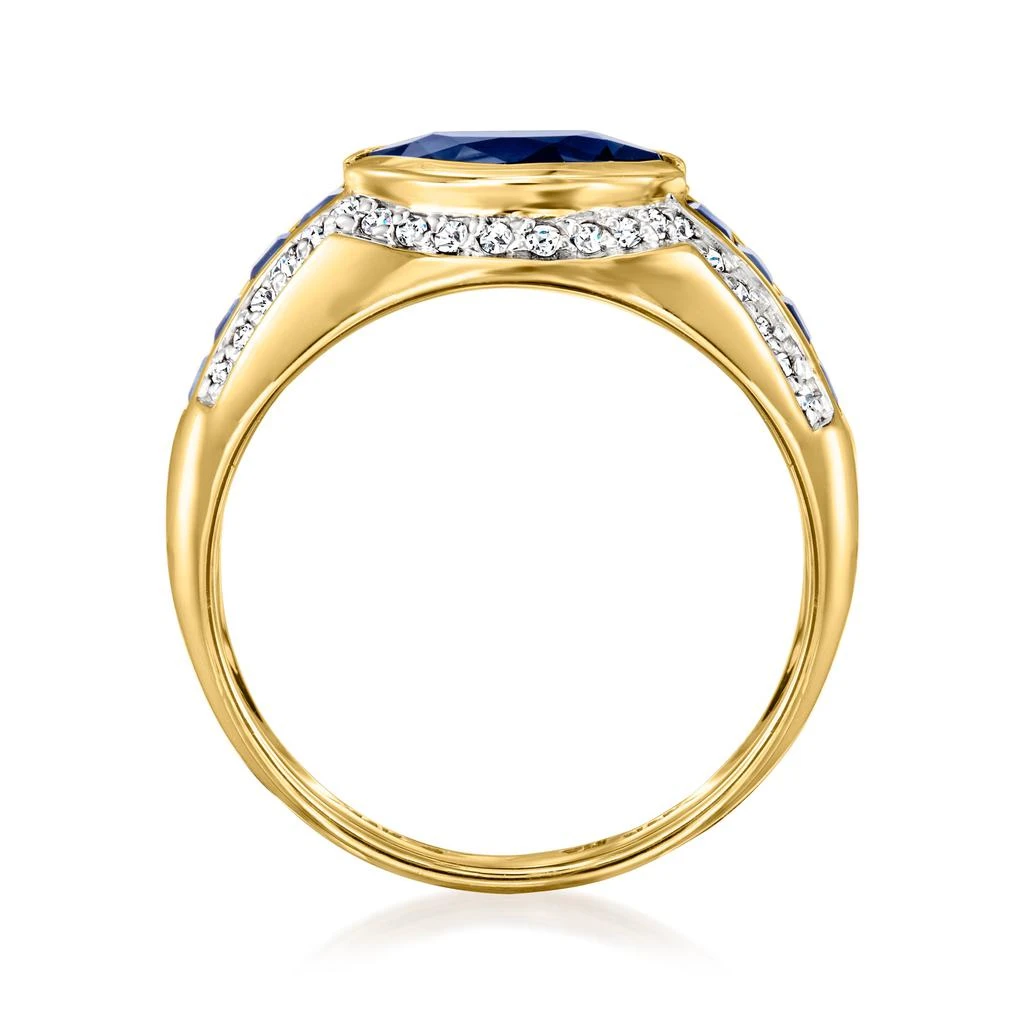 Ross-Simons Sapphire and . Diamond Ring in 14kt Yellow Gold 4