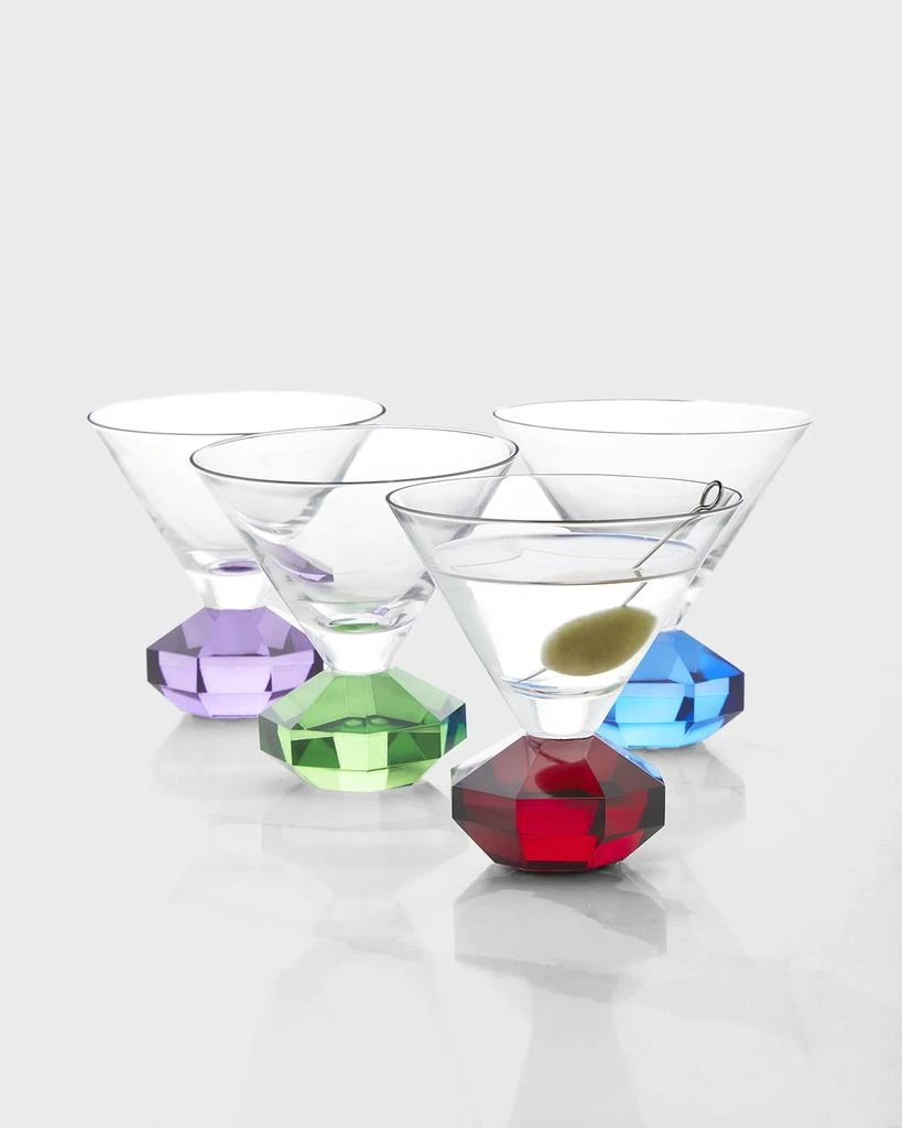 Neiman Marcus Gem Stone Martini Glasses, Set of 4 1