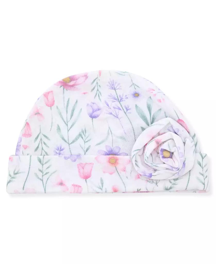 Max & Olivia Baby Girls 2-Piece Print Newborn Gown with Hat Set