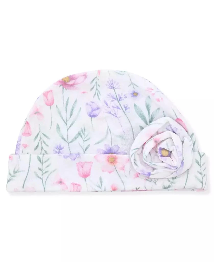 Max & Olivia Baby Girls 2-Piece Print Newborn Gown with Hat Set 2