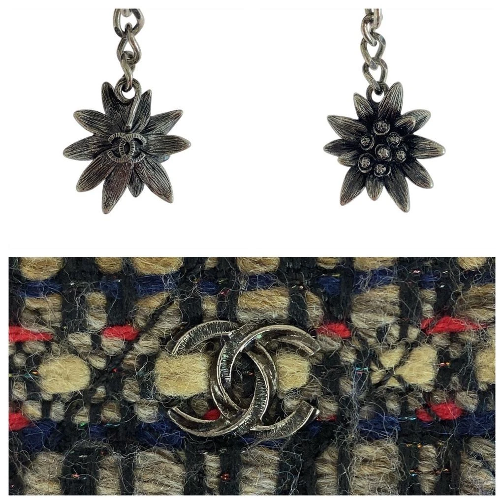 Chanel Tweed Multicolor Coco Mark Clutch Bag 6