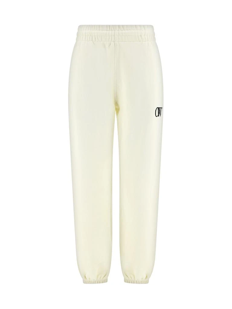 Off-White Cotton trouser with flocked monogram 1