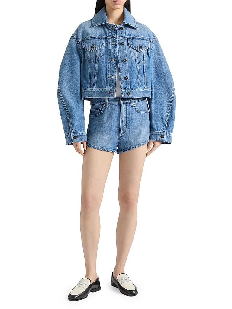 Givenchy Mini Shorts in Washed Denim 6