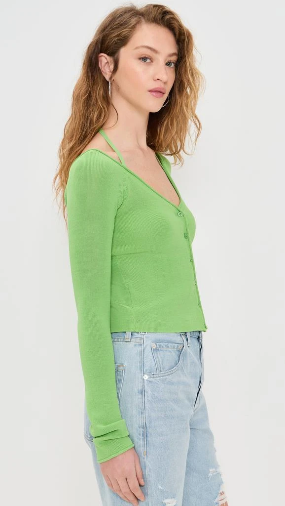 Good American Stretch Rib Knit Off Shoulder Top 3