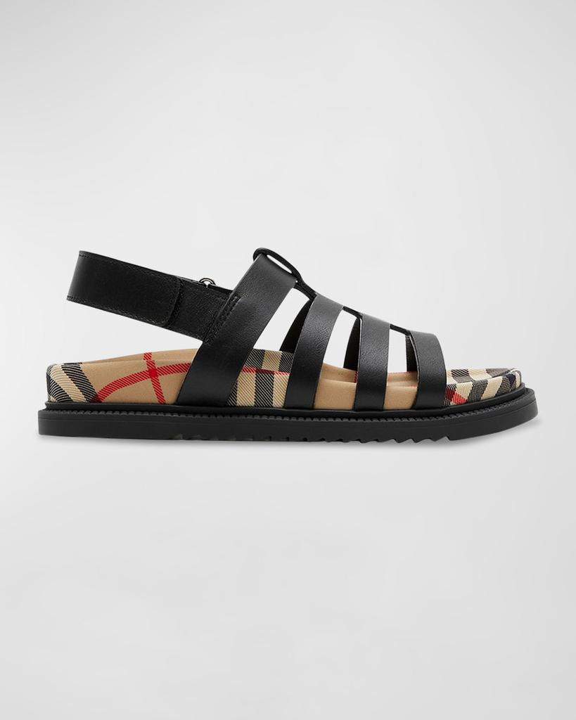 Burberry Girl's Sam Leather Fisherman Sandals, Toddler/Kids