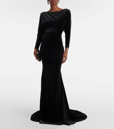 Alex Perry Open-back velvet gown 2