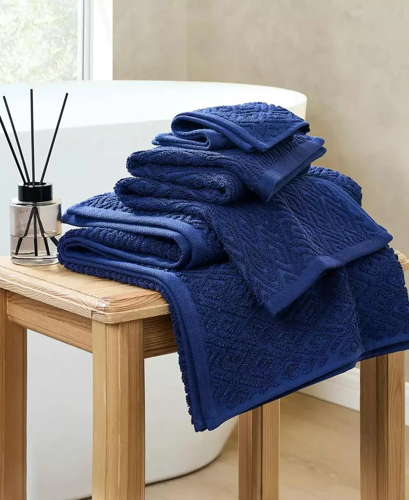 John Robshaw Maze Solid Texture Cotton Hand Towel, 30" x 20" 2