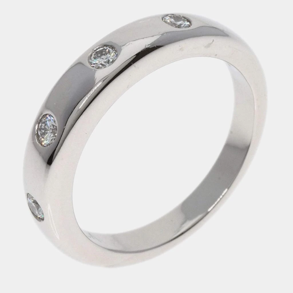 Van Cleef & Arpels Van Cleef & Arpels Platinum and Diamond Tendrement Etoile Band Ring EU 49 2