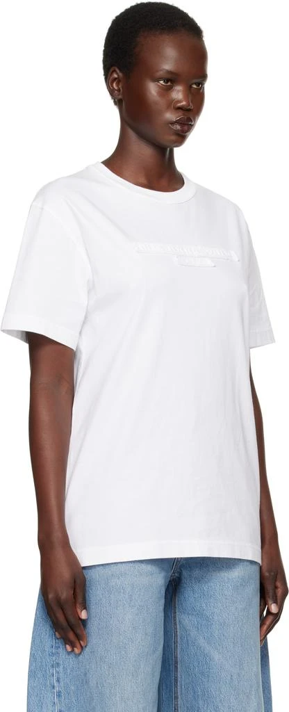 Alexander Wang White Distressed Logo T-shirt 2