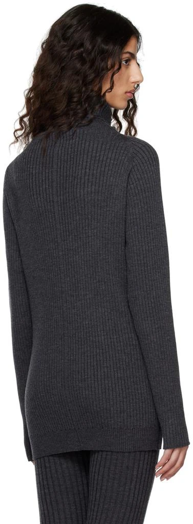 Totême Gray Pinched Seam Turtleneck 3