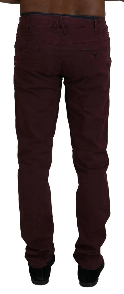 CYCLE CYCLE Maroon Cotton Stretch Skinny Casual  Pants 4