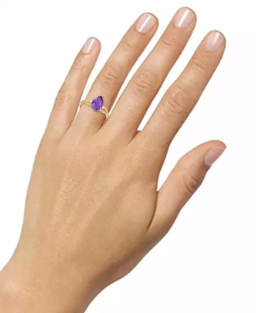 Macy
s Amethyst (1-3/4 ct. t.w.) 
Lab-Grown White Sapphire (1/6 ct. t.w.) Twist Ring in 14k Gold-Plated Sterling Silver (Also in Additional Gemstones) 2