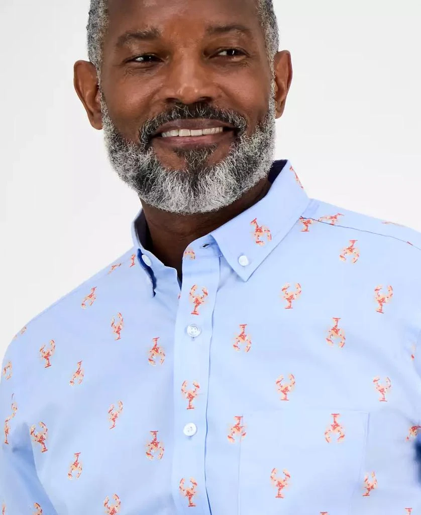 Club Room Men's Short Sleeve Lobster Print Button-Down Shirt, Exclusively at Macy's 4