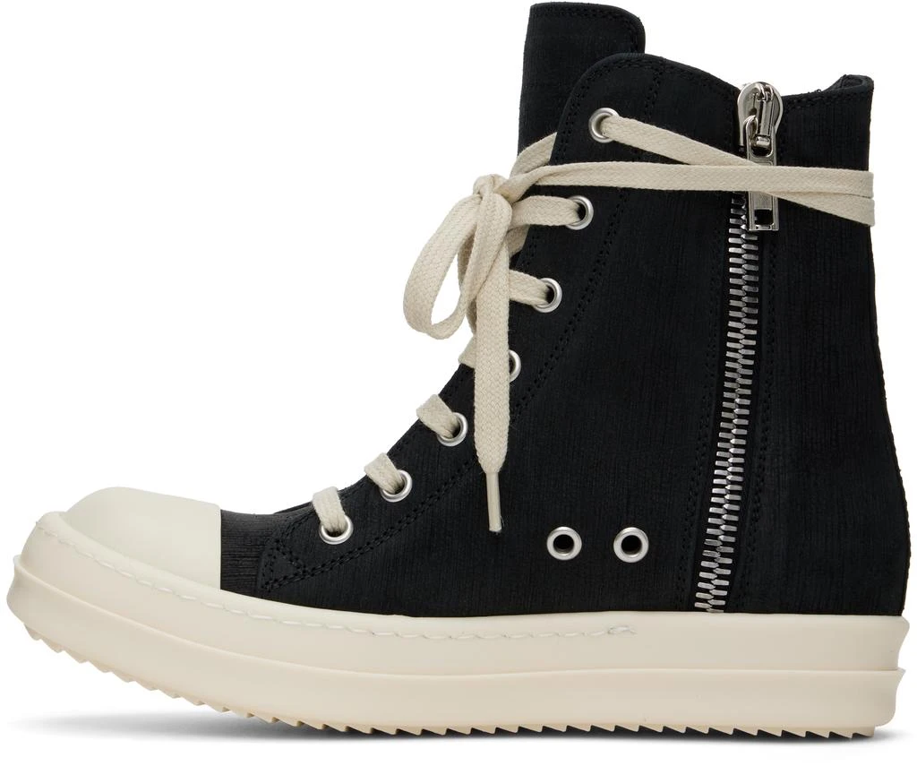 Rick Owens Black Hollywood Bull Leather Sneakers 3