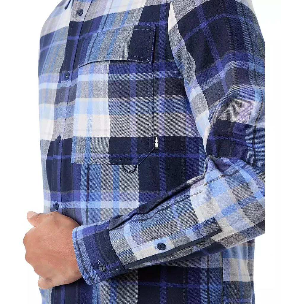 BASS OUTDOOR Men
s Classic Fit Plaid Button-Front Stretch Flannel Shirt 3