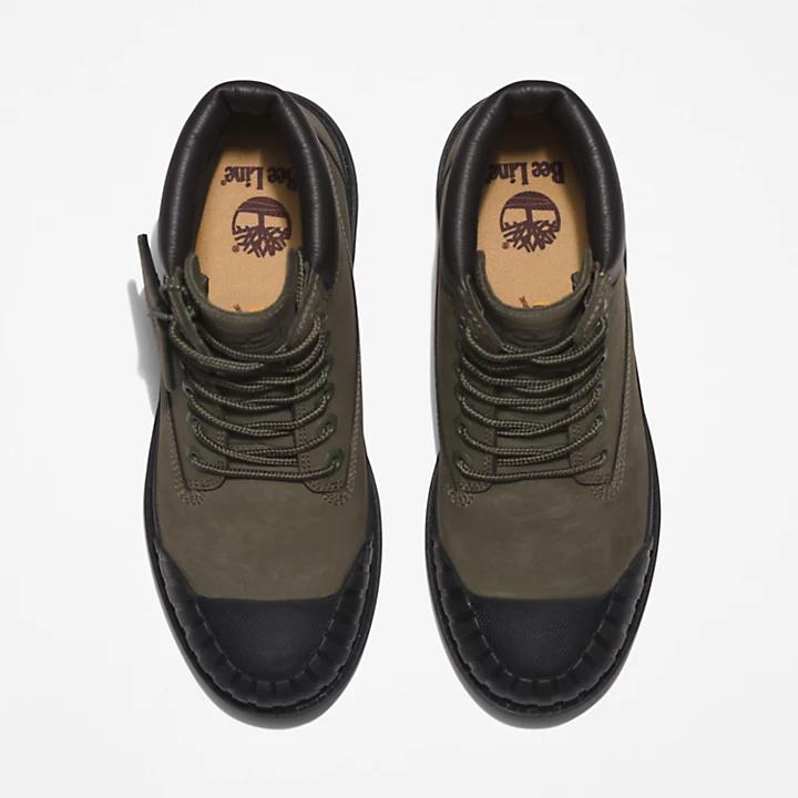 Timberland Bee Line x Timberland® 6 Inch Rubber Toe Boot for Women in Dark Green/Black