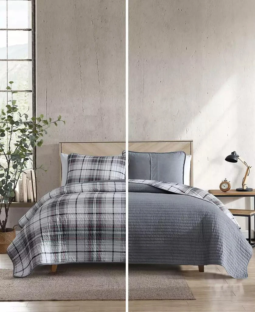 Eddie Bauer Alder Plaid Reversible 3 Piece Quilt Set 5