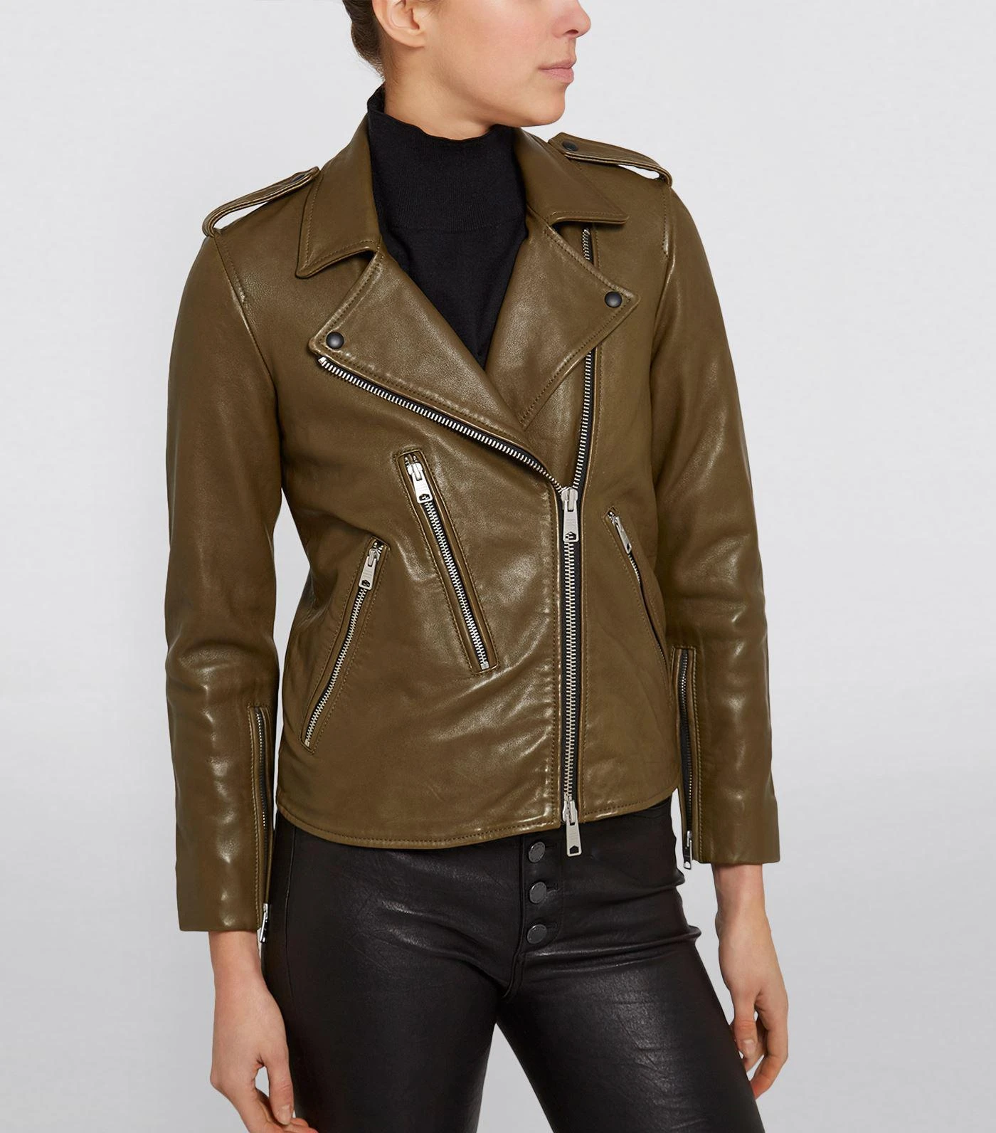 ALL SAINTS Elva Leather Jacket 3