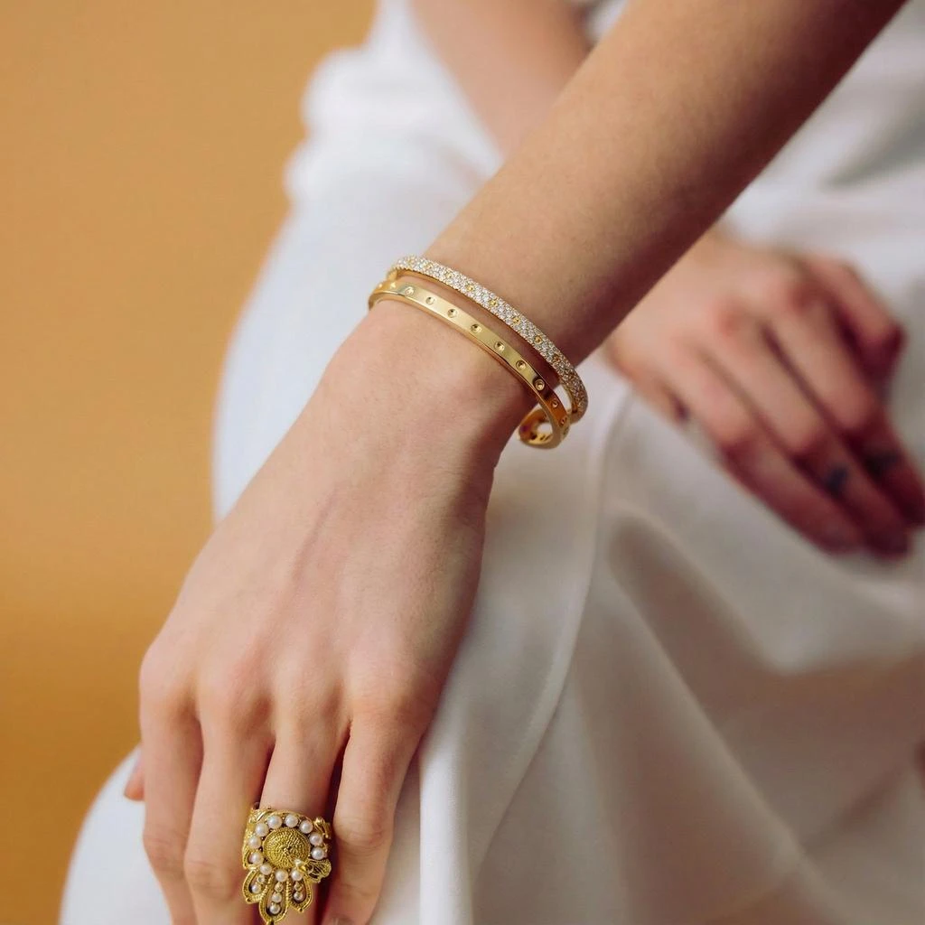 Roberto Coin Roberto Coin Pois Moi 18K Yellow Gold Diamond Bangle Bracelet 7771692AYBAX-copy 2