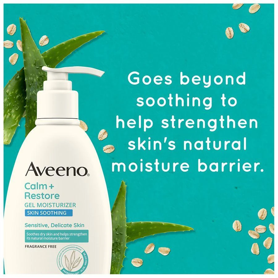 Aveeno Calm + Restore Daily Gel Body Moisturizer Fragrance Free 8