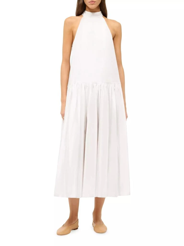 Staud Marlowe Poplin Halter Maxi Dress 2