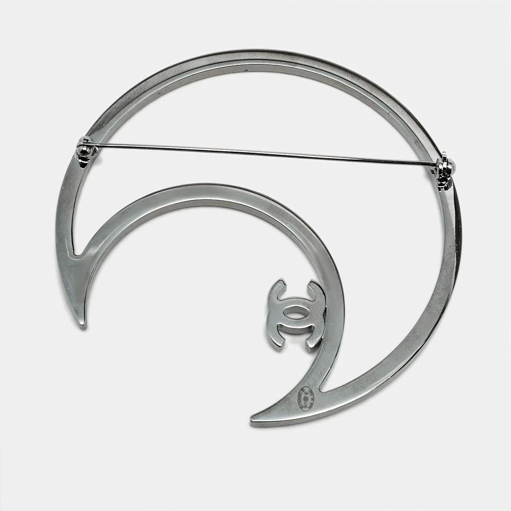 Chanel Chanel CC Moon Crystals Silver Tone Brooch 2