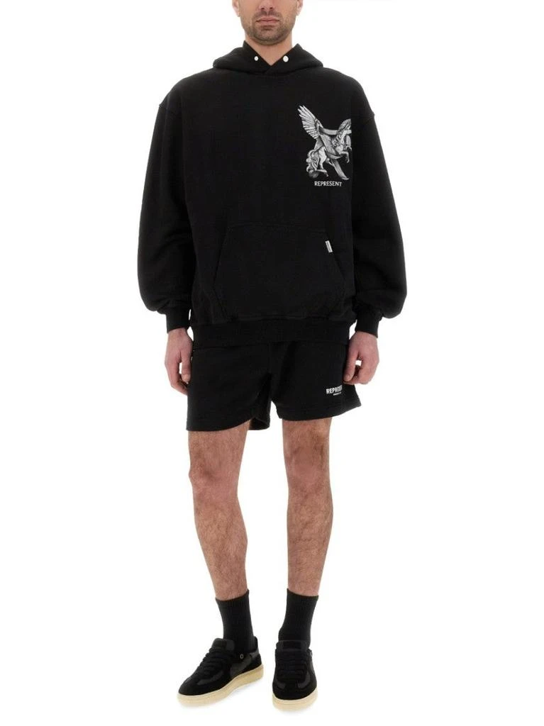 Represent Graphic Print Hoodie With Drawstring Hood 2