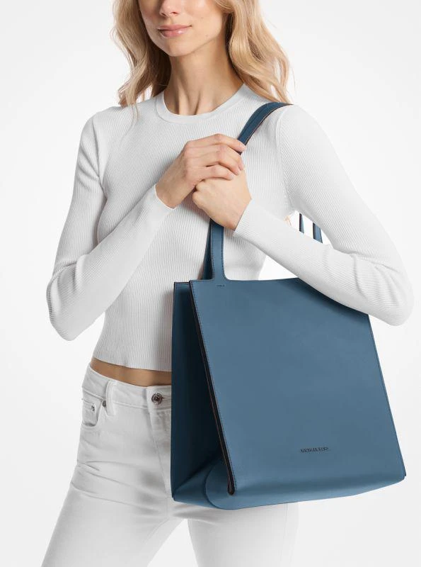 Michael Kors Jordi Large Leather Tote Bag 4
