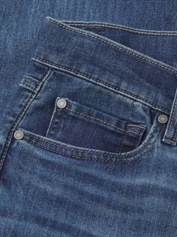 7 For All Mankind Mid Rise Faded Slim Fit Jeans 4