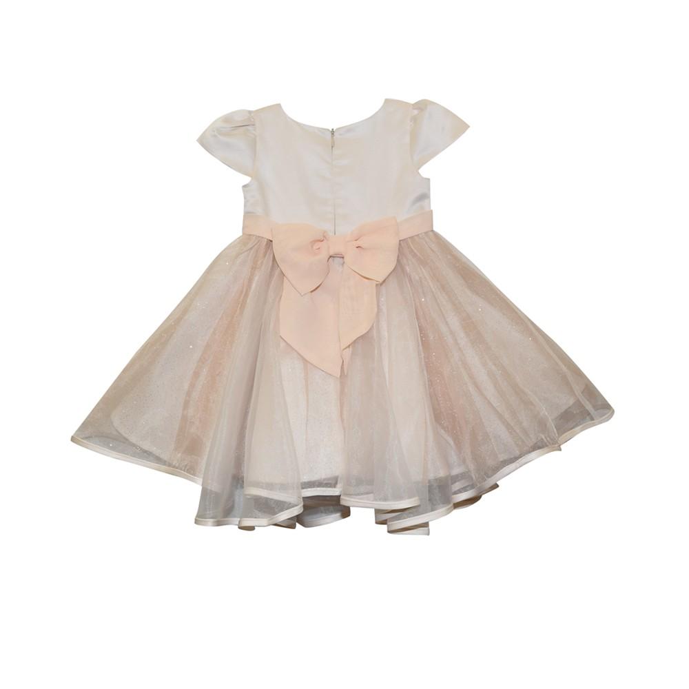 Blueberi Boulevard Baby Girls Fit-and-Flare Satin and Tulle Dress