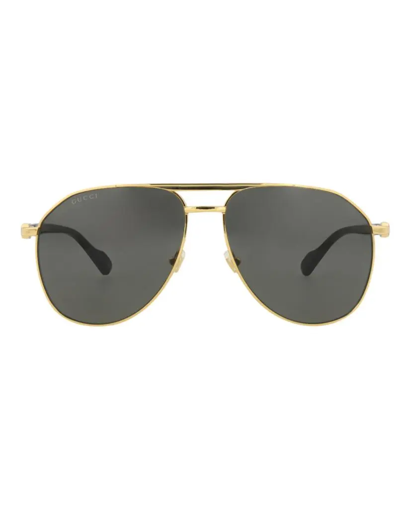 Gucci Aviator-Frame Metal Sunglasses
