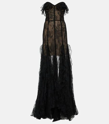 Costarellos Strapless bustier dress 1