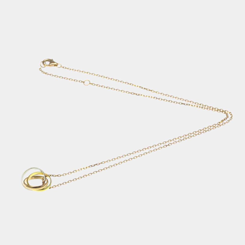 Cartier Cartier 18K Yellow Gold, 18K Rose Gold and 18K White Gold Trinity Pendant Chain Necklace