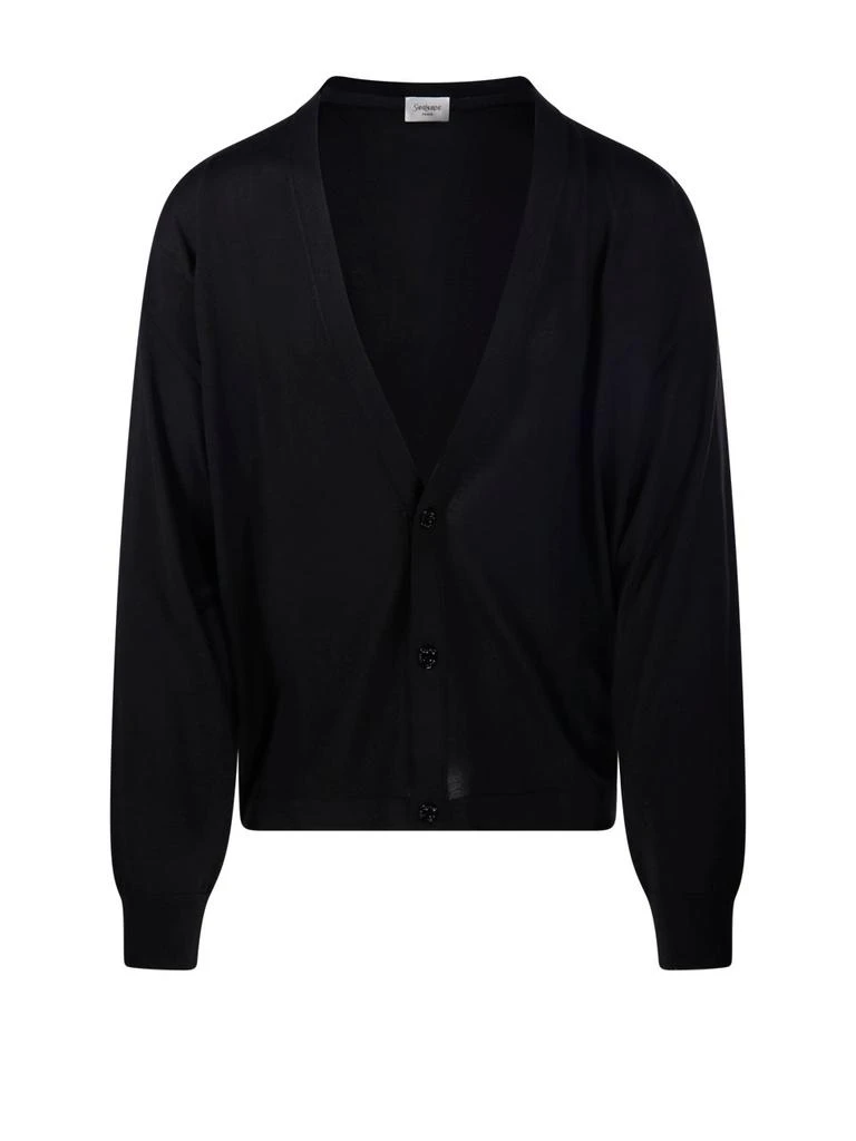 Yves Saint Laurent Saint Laurent Button-Up V-Neck Cardigan 1