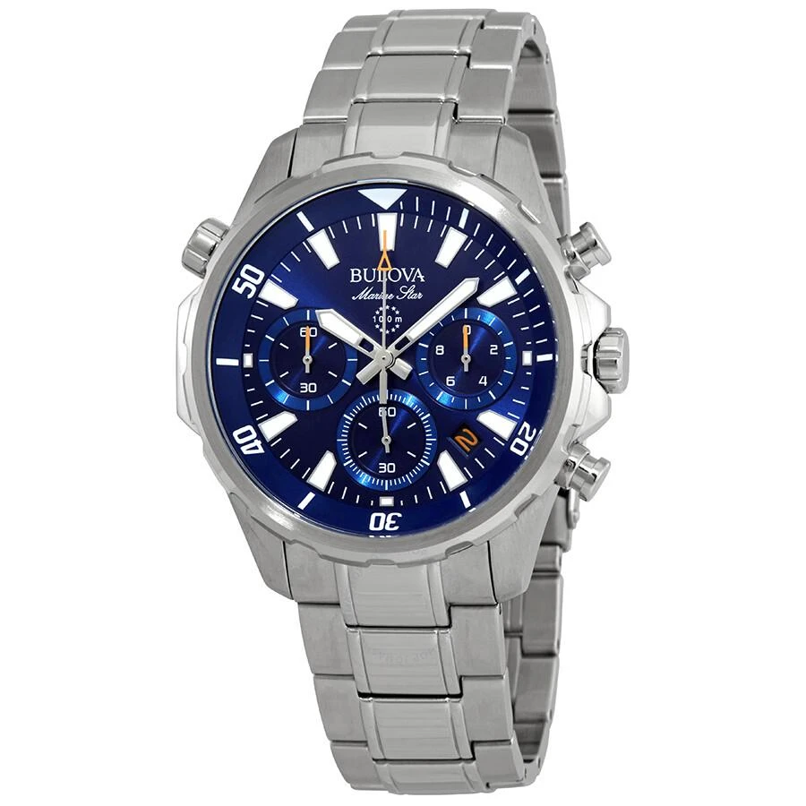 Bulova Marine Star Chronograph Blue Dial Men's Watch 96B256 1