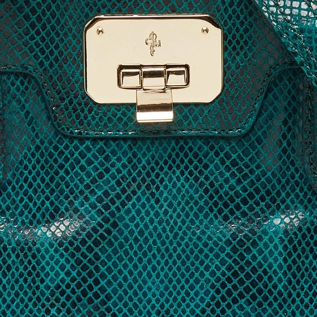 Cole Haan Cole Haan Green Snakeskin Embossed Leather Tote 6