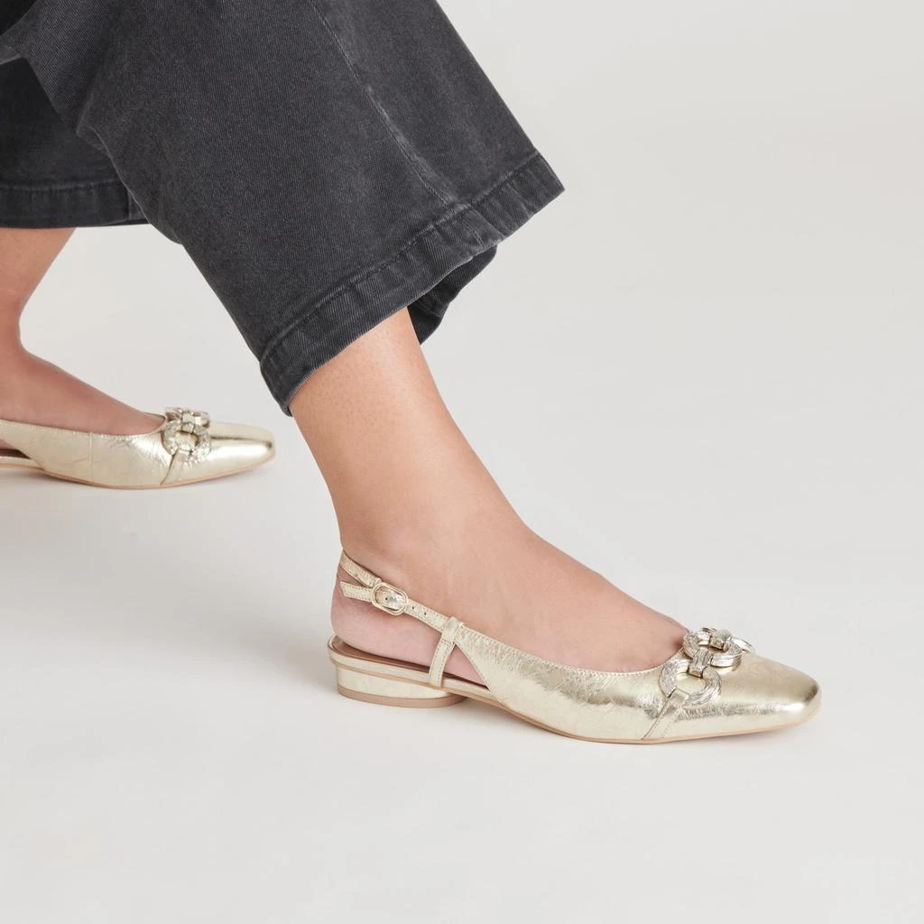 Dolce Vita Ramano Flats Platinum Distressed Leather 2