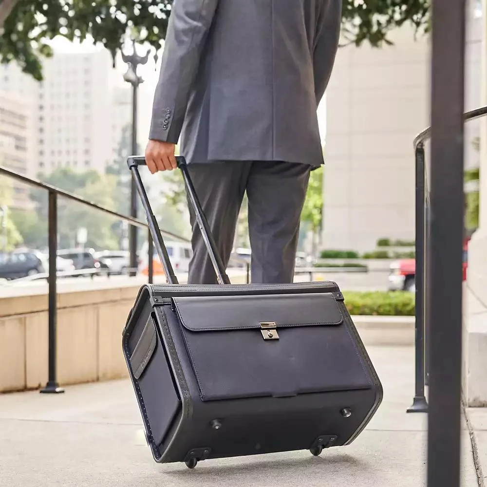 Alpine Swiss 19 Wheeled Briefcase Rolling Case Sales Sample Pilot Lawyer Attache 5