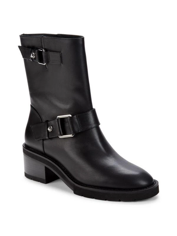 Stuart Weitzman Boulevard Leather Belted Ankle Boots 2