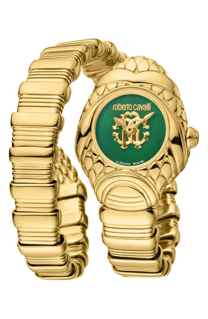 Roberto Cavalli Wraparound Bracelet Watch, 33mm 1